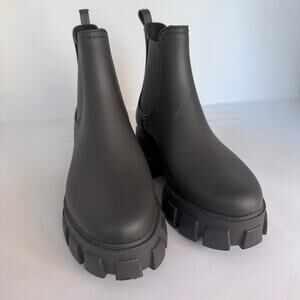 Jeffrey Campbell Cloudy Women's 8 Chelsea Rainboot Forest Green
